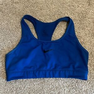 Blue Nike pro sports bra